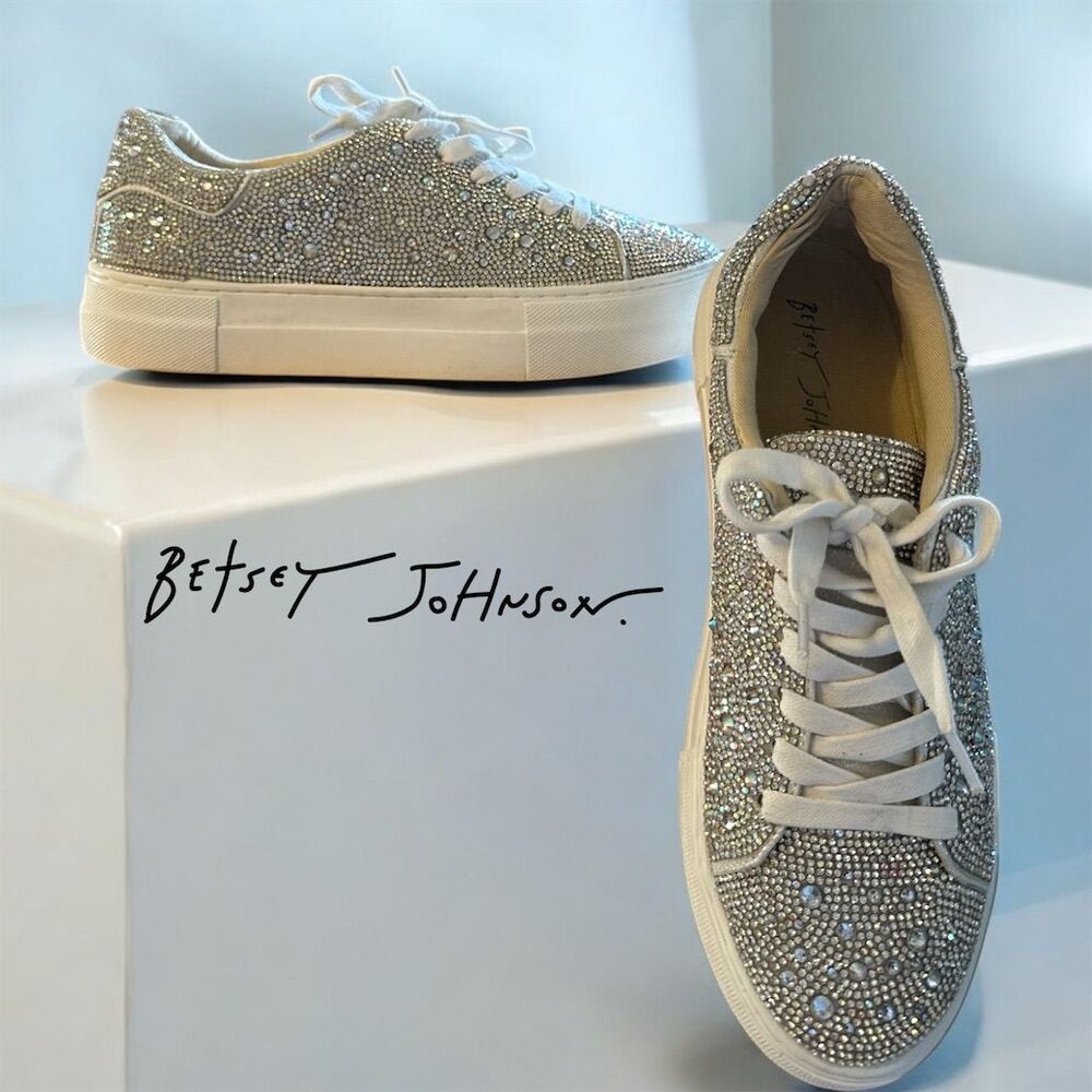 Betsey Johnson Silver Sneakers